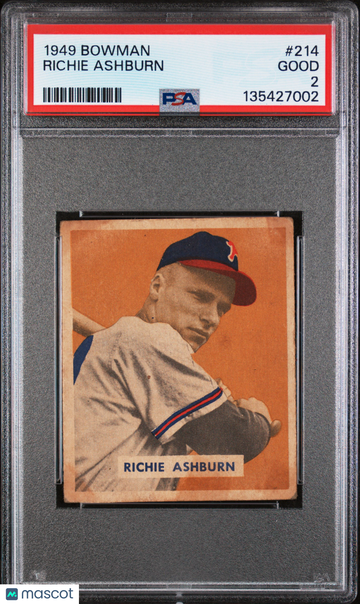 1949 Bowman Richie Ashburn #214 PSA 2