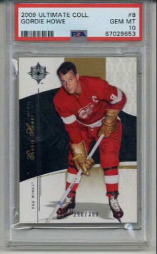 2009 UPPER DECK ULTIMATE COLLECTION #8 GORDIE HOWE RED WINGS /399 PSA 10