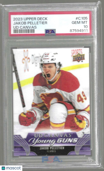 2023 Upper Deck UD Canvas Jakob Pelletier #C105 PSA 10
