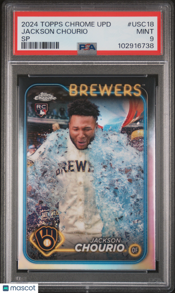 2024 Topps Chrome Update Jackson Chourio #USC18 SP PSA 9