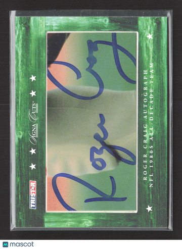2007 TRISTAR Hidden Treasures Signa Cuts Roger Craig Green /50