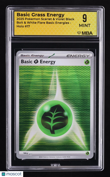 2025 Pokemon Scarlet & Violet Black Bolt & White Flare Basic Grass Energy Holo MBA 9 #17