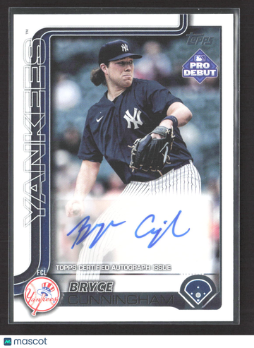 2025 Topps Pro Debut Bryce Cunningham #PD-148 Auto