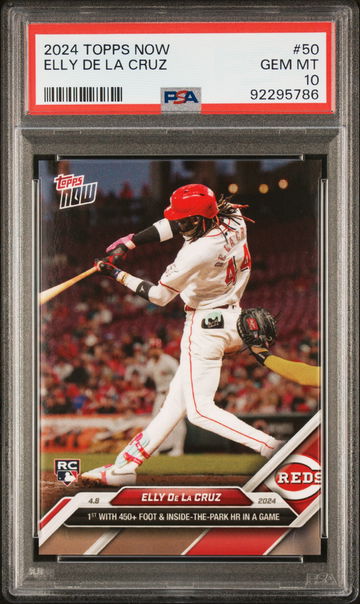 2024 TOPPS NOW MLB ELLY DE LA CRUZ #50 RC ROOKIE PSA 10