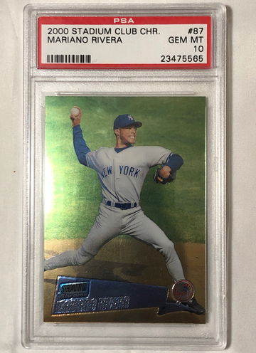 2000 STADIUM CLUB CHR. #87 MARIANO RIVERA GEM MT 10