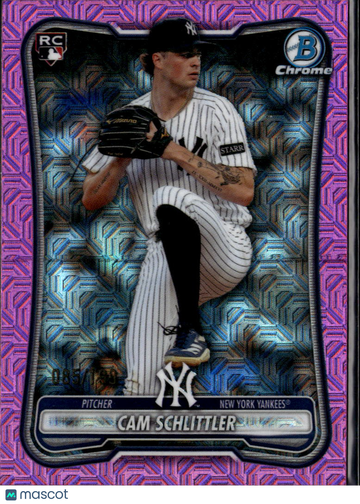 Cam Schlittler 2025 Bowman Chrome RC Pink Mojo /189 New York Yankees