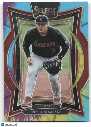 2025 Panini Select Baseball Prizm Concourse Rintaro Sasaki #64 Tie-Dye /25