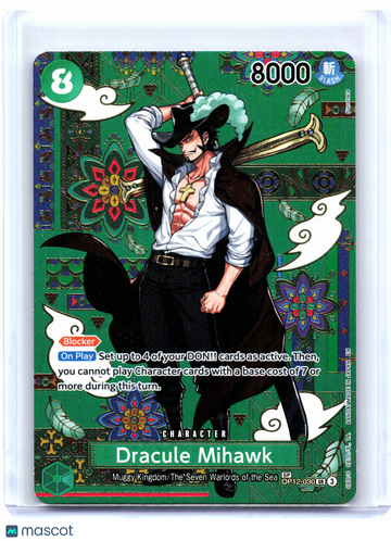 The Azure Sea's Seven Dracule Mihawk (Special Rare) Foil Super Rare #OP12-030