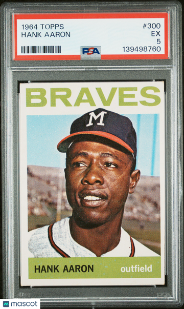 1964 Topps Hank Aaron #300 PSA 5