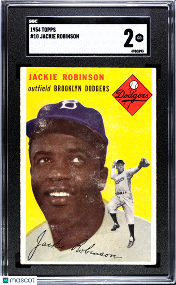 1954 Topps Jackie Robinson #10 SGC 2