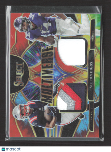 2026 Panini Select Multiverse Prizm Stefon Diggs #MVJ-SDS /25 Dual Patch Memorabilia