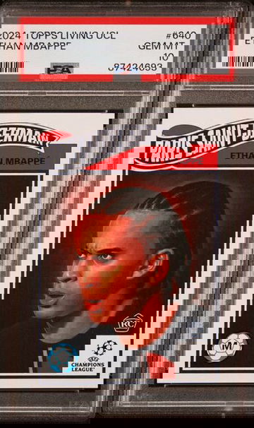 2024 Topps UEFA UCL Living Set Ethan Mbappe RC Rookie PSA 10
