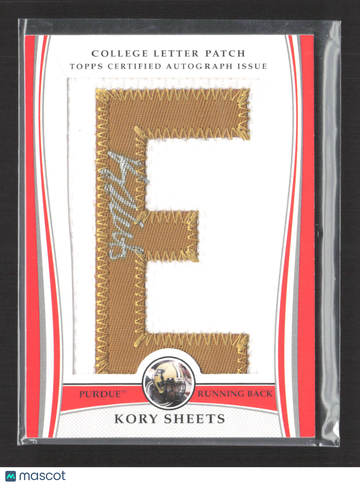 2009 Topps College Letter Patch Kory Sheets #LAP-KS /175 Topps Certified Autograph Issue College Letter Patch