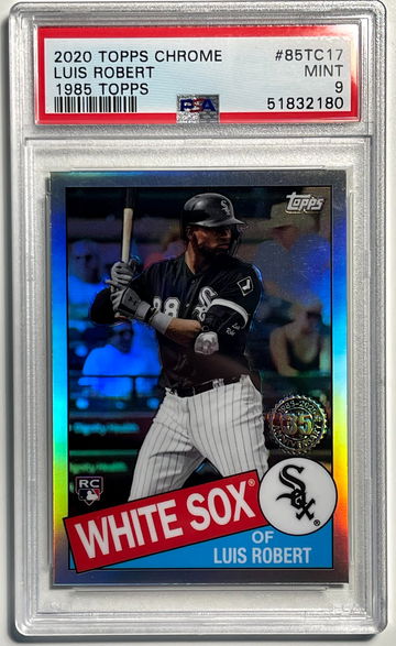 2020 Topps Chrome Luis Robert 1985 Topps PSA 9 MINT