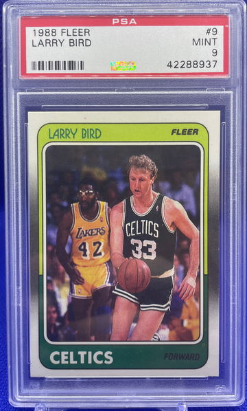 1988 Fleer Basketball #9 Larry Bird Boston Celtics HOF PSA 9 MINT