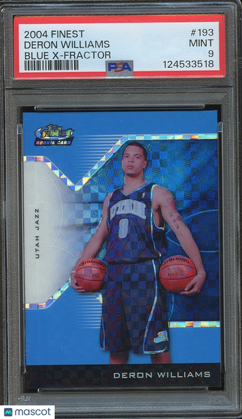 2004 Topps Finest Deron Williams #193 Blue X Fractor Rookie PSA 9