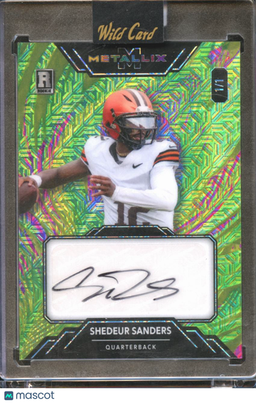 2025 Wild Card Metallix Shedeur Sanders #WMMFA-SS Green /1