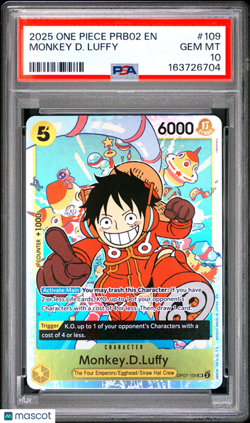 Monkey D. Luffy PSA 10 #109