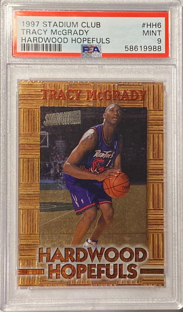1997 Topps Stadium Club Hardwood Hopefuls Tracy McGrady PSA 9 MINT Rookie RC HOF