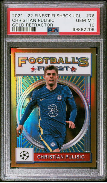 Christian Pulisic 2021-2022 Finest Flashbacks Gold Refractor /50 PSA 10