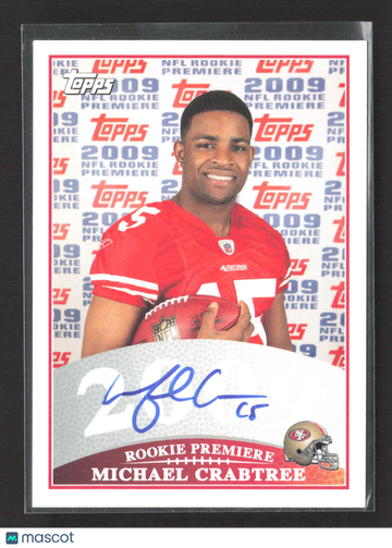 2009 Topps Rookie Premiere Michael Crabtree #RPA-MC