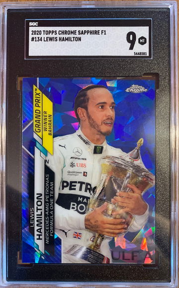 2020 Topps Chrome Sapphire Formula 1 Lewis Hamilton #134 SGC 9