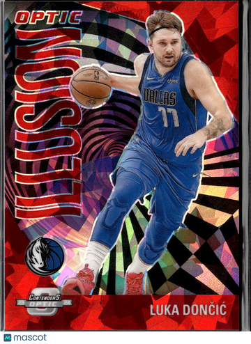 Luka Dončić 2024 Panini Contenders Optic Illusion Red Prizm /175 Dallas Mavericks