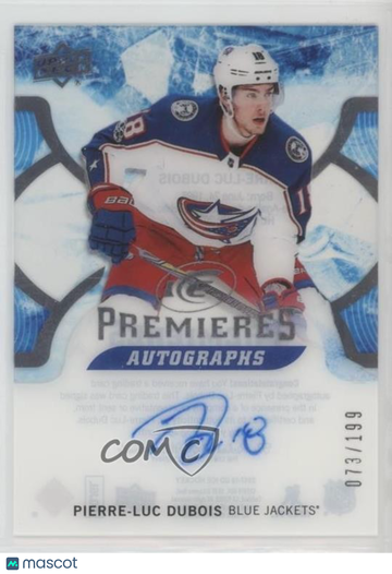 2017-18 Upper Deck Ice Pierre-Luc Dubois #IPA-PL [Base] 073/199 Rookie Insert