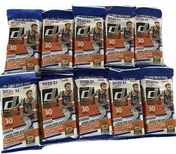 2020-2021 Donruss Basketball Cello Fat (30 card) Packs *LOT OF 10*