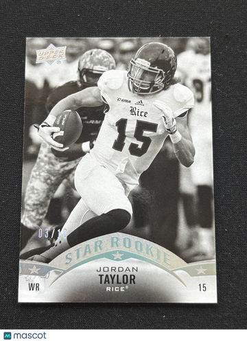 Jordan Taylor 2015 Upper Deck Rookie Black & White