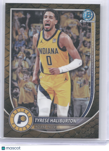 2025 Bowman Chrome Tyrese Haliburton #BCV-77 Reptilian Gold /50
