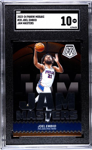 2023-24 Panini Mosaic #20 Joel Embiid Jam Masters SGC 10