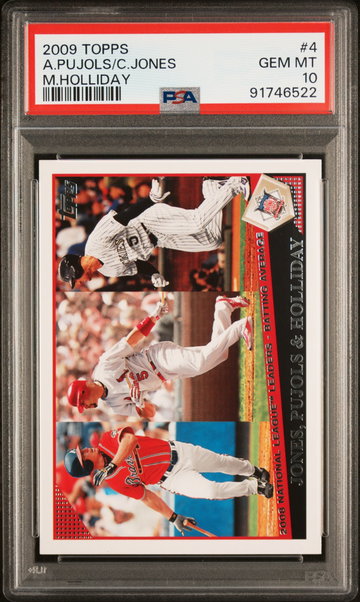 2009 Topps M.Holliday A.Pujols/C.Jones #4 PSA 10