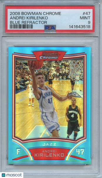 2008 Andrei Kirilenko Blue Refractor PSA 9