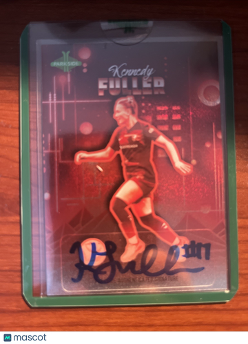 2024 Parkside NWSL Retro Signature Series Kennedy Fuller Red Parallel/Variety Rookie