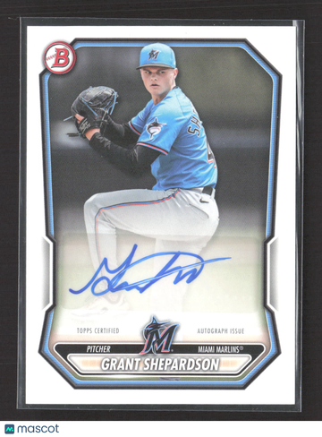 2025 Bowman Chrome Grant Shepardson #BPA-GS 6/7. Auto