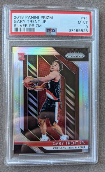 2018 Panini PRIZM Gary Trent Jr SILVER #71 ROOKIE RC PSA 9 Trail Blazers