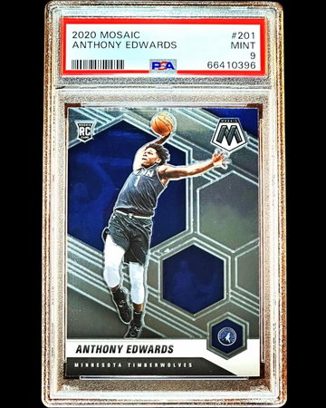 Anthony Edwards RC - 2020-21 Panini Mosaic #201 Rookie - PSA 9