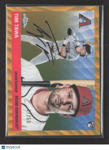 2025 Topps Chrome Tim Tawa #226 Gold Wave Refractor /50 RC