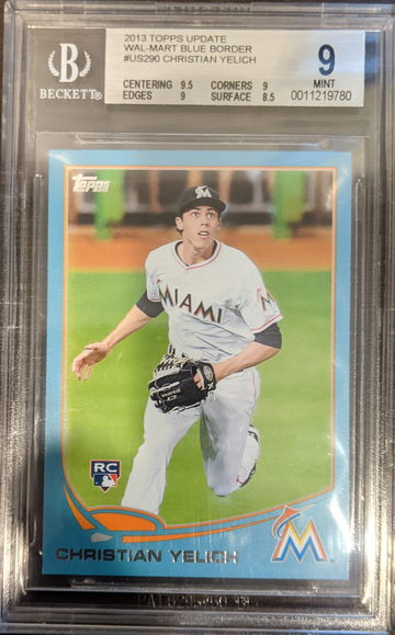 2013 Topps Christian Yelich #US290 Walmart Blue BGS 9