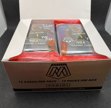 2019-20 Panini Mosaic NBA Basketball Full Cello Box — Unsealed