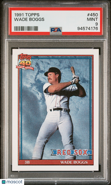 1991 Topps Wade Boggs #450 PSA 9
