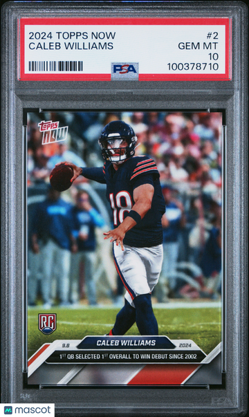 2024 Topps Now Caleb Williams #2 Rookie PSA 10