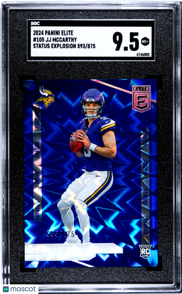 2024 Panini Elite JJ Mccarthy #105 Status Explosion SGC 9.5