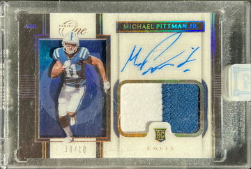 2020 Panini One Michael Pittman Jr. Gold  Premium RPA Rookie Patch Auto /10 RC