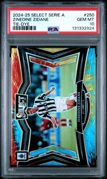 2024 Panini Select Serie A Tie-Dye Zinedine Zidane #250 PSA 10