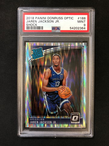 2018 Panini Donruss Optic - Jaren Jackson Jr - Rated Rookie Shock Prizm PSA 9