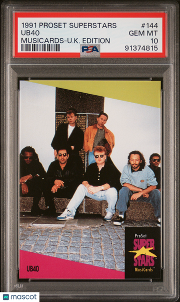 1991 Proset Superstars Musicards-U.K. Edition Ub40 #144 PSA 10