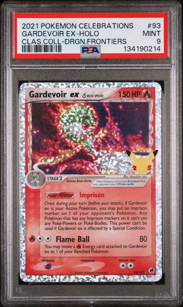 2021 Pokemon Celebrations Classic Collection Dragon Frontiers Holo Gardevoir Ex #93 PSA 9