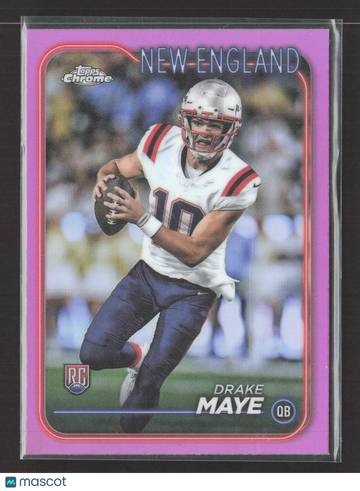 2024 Topps Chrome Drake Maye #203 Pink RC
